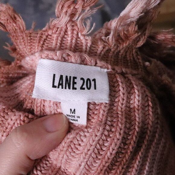 Lane 201 | Boutique Distressed Tie Dye Cropped Sweater Medium - Picture 6 of 8